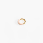 Dinosaur Designs Small Horn Ring in Rose Swirl color resin with Nano-Coated Brass Material