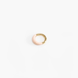 Dinosaur Designs Small Horn Ring in Rose Swirl color resin with Nano-Coated Brass Material
