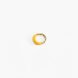 Dinosaur Designs Small Horn Ring in Honeycomb color resin with Nano-Coated Brass Material