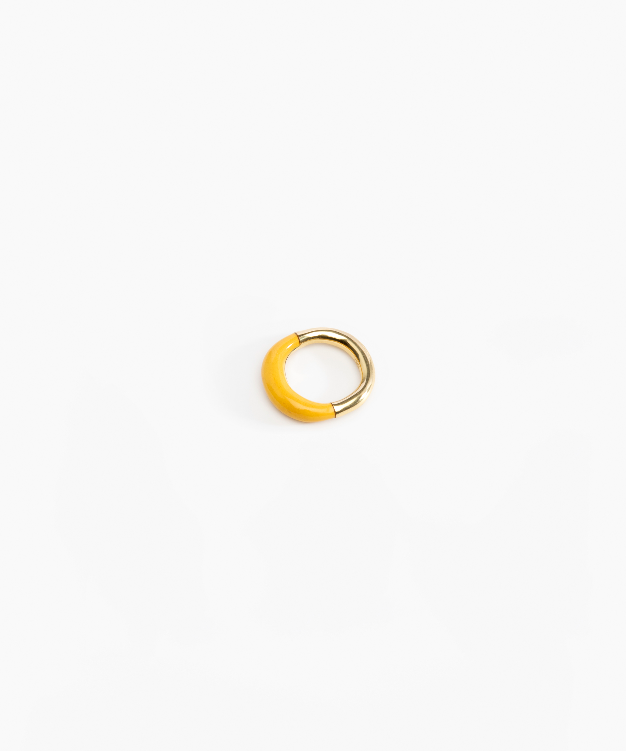 Dinosaur Designs Small Horn Ring in Honeycomb color resin with Nano-Coated Brass Material