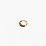 Dinosaur Designs Small Horn Ring in Malachite color resin with Nano-Coated Brass Material