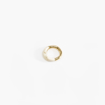 Dinosaur Designs Small Horn Ring in Chalk Swirl color resin with Nano-Coated Brass Material