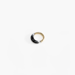 Dinosaur Designs Small Horn Ring in Black Marble color resin with Nano-Coated Brass Material