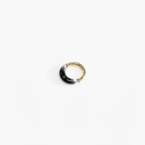Dinosaur Designs Small Horn Ring in Black Marble color resin with Nano-Coated Brass Material