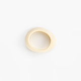 Dinosaur Designs Small Rock Bangle in Cream color resin with Wide Fit