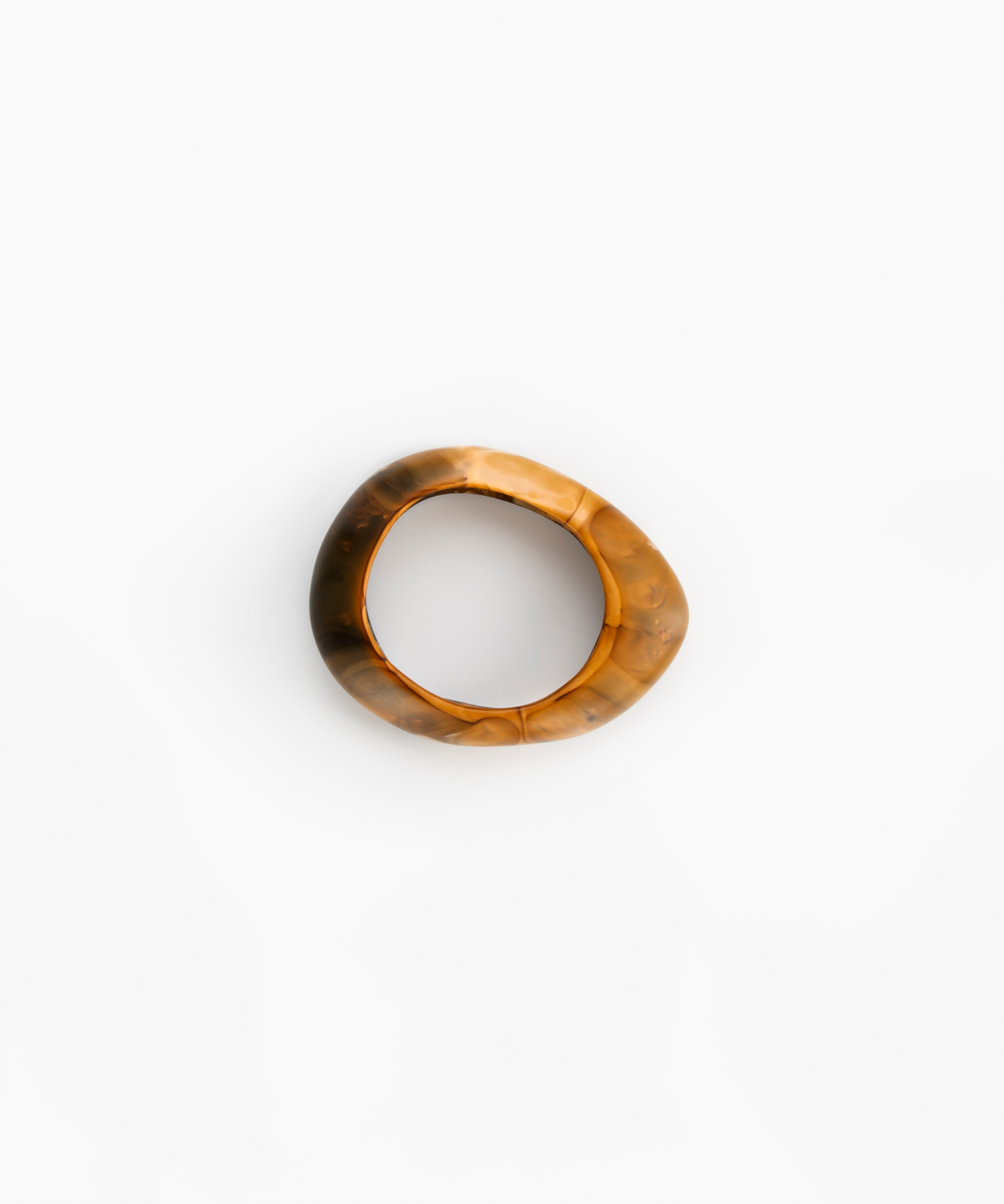 Dinosaur Designs Small Rock Bangle in Dark Horn color resin with Wide Fit
