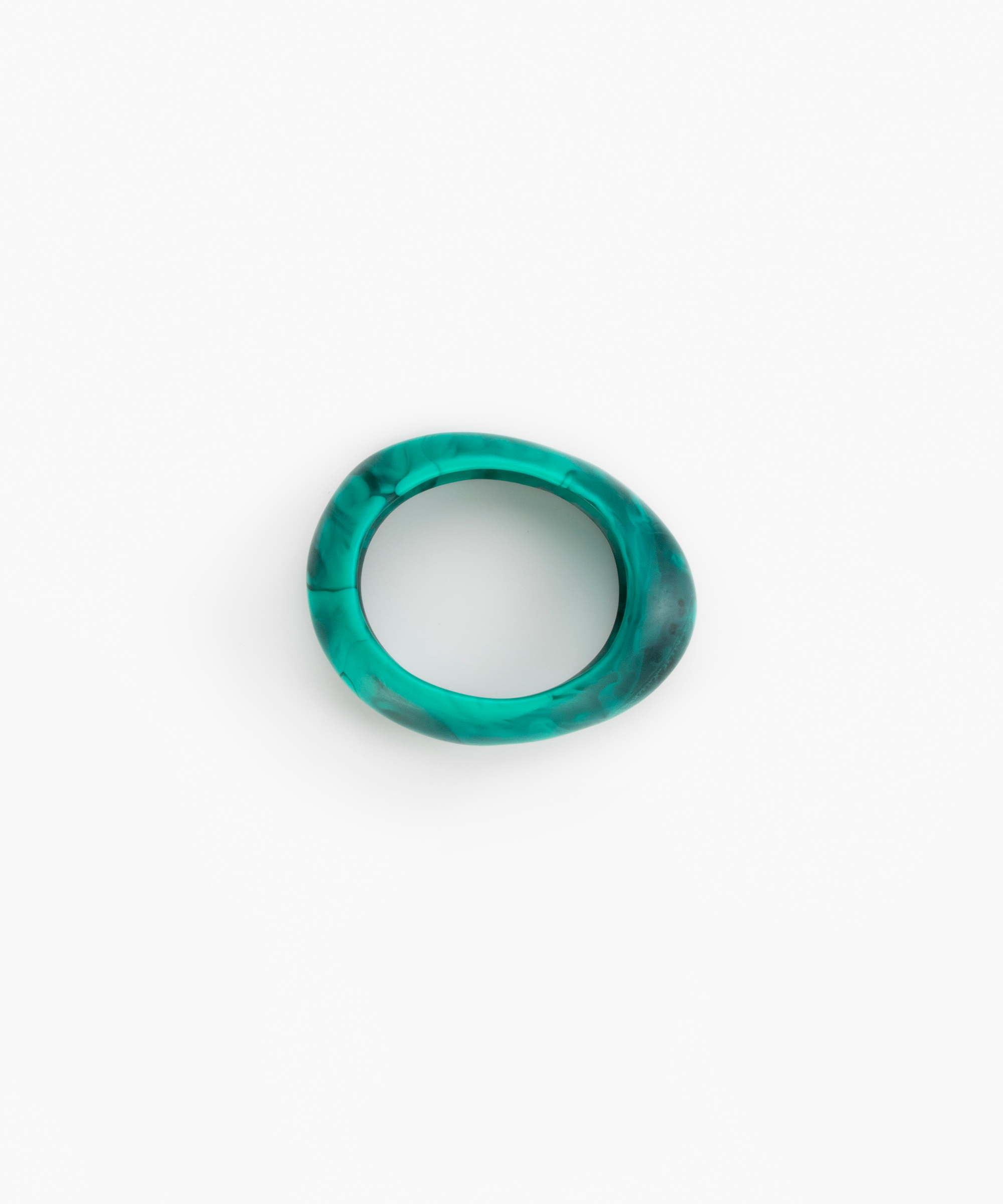 Dinosaur Designs Small Rock Bangle in Mineral Swirl color resin with Wide Fit