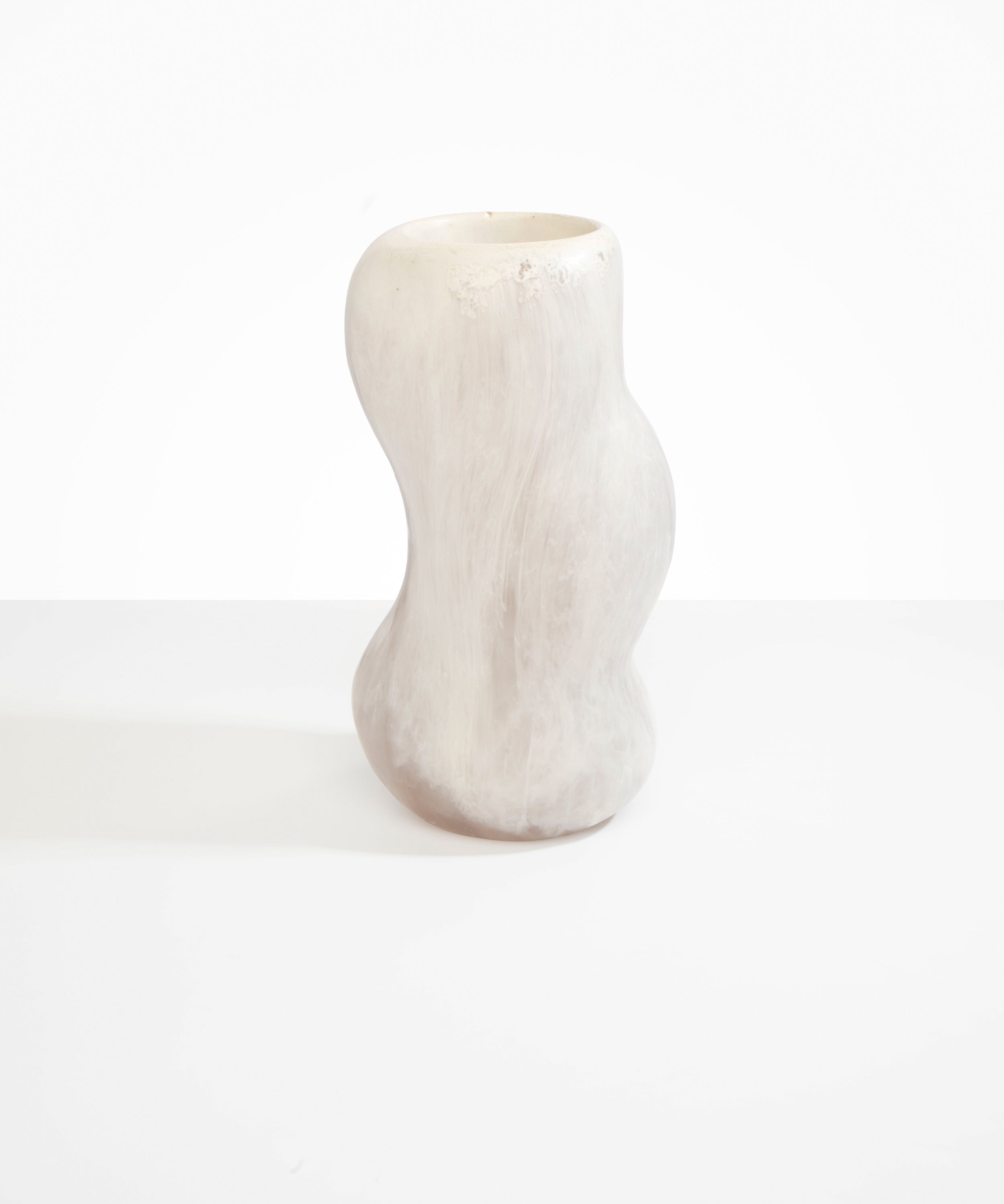 Dinosaur Designs Valley Vase in Chalk Swirl color resin
