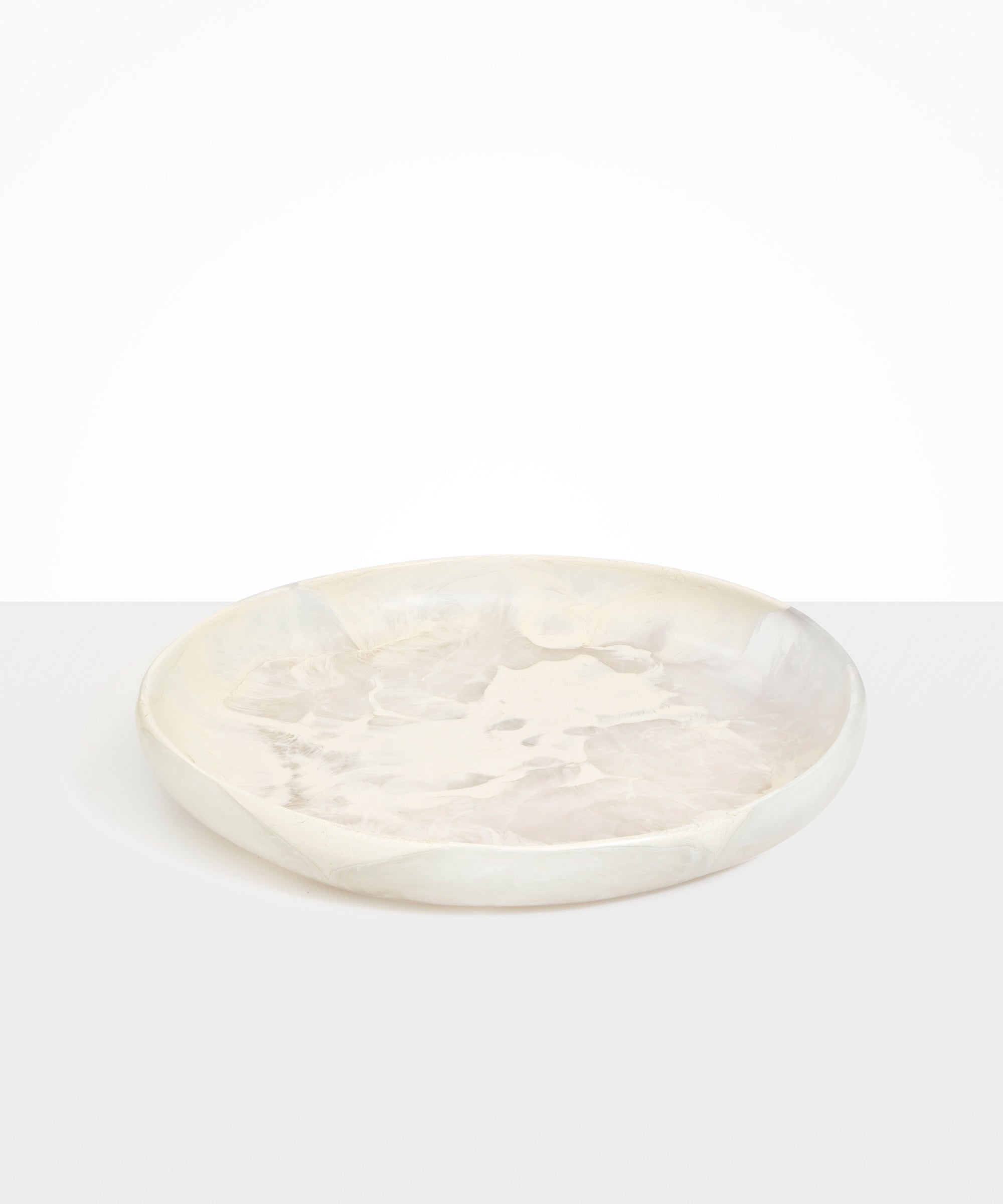 Dinosaur Designs Grand Earth Bowl in Chalk Swirl color resin