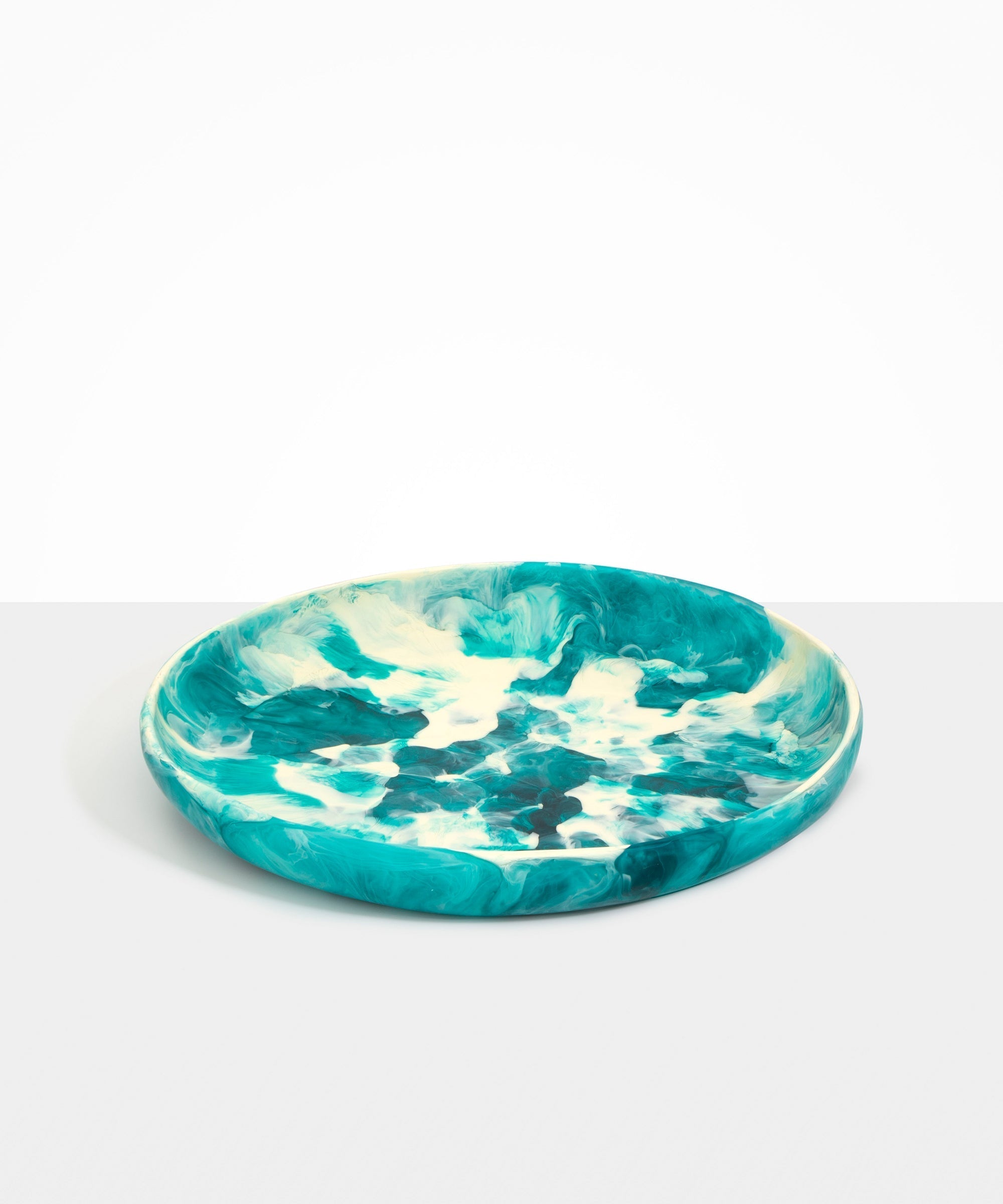 Dinosaur Designs Grand Earth Bowl in Lagoon color resin