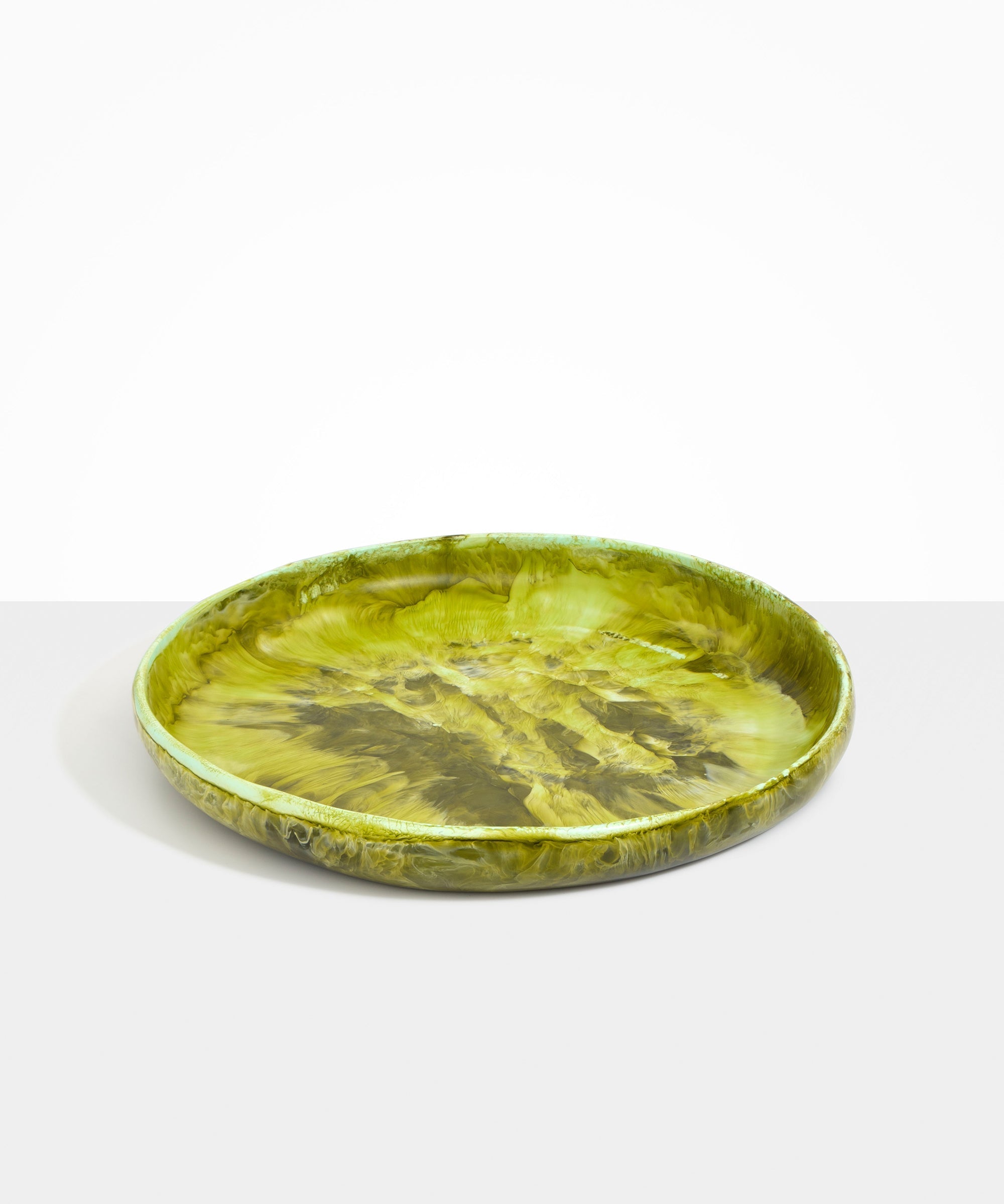 Dinosaur Designs Grand Earth Bowl in Malachite color resin