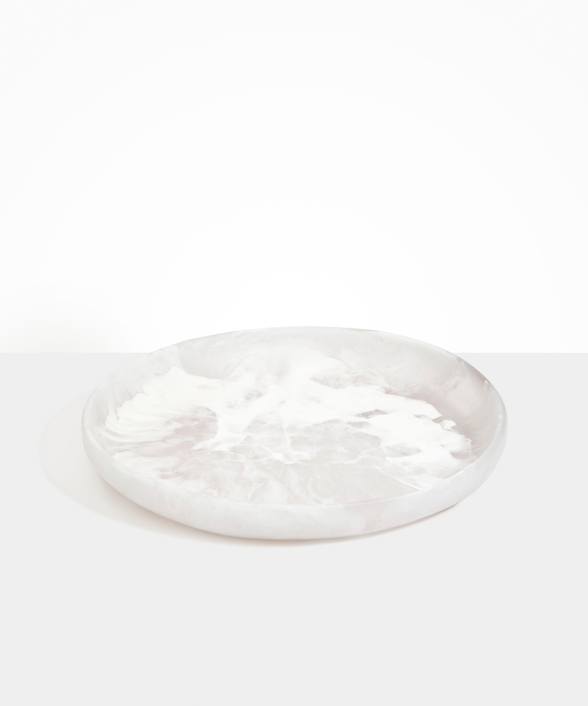 Dinosaur Designs Grand Earth Bowl in Snow Swirl color resin