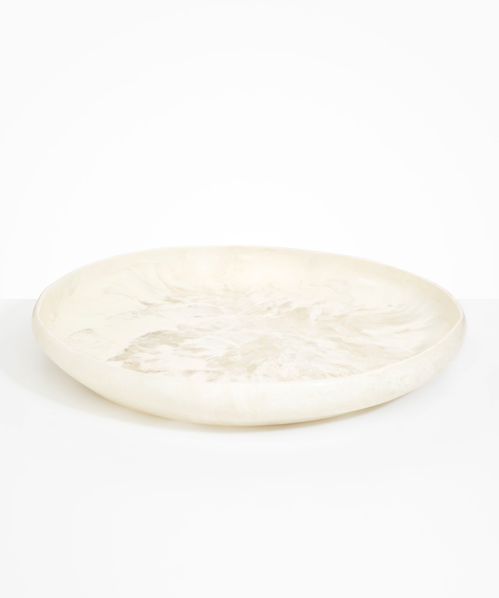 Dinosaur Designs Extra Large Earth Bowl in Chalk Swirl color resin