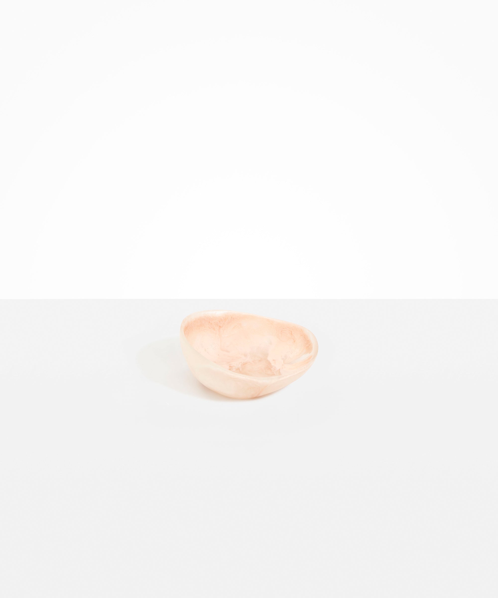 Dinosaur Designs Flow Dessert Bowl in Rose Swirl color resin