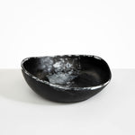 Dinosaur Designs Large Flow Bowl in Black Marble color resin