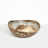 Dinosaur Designs Large Flow Bowl in Cappuccino color resin