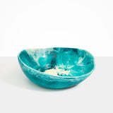 Dinosaur Designs Large Flow Bowl in Lagoon color resin