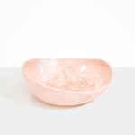 Dinosaur Designs Large Flow Bowl in Rose Swirl color resin