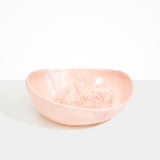 Dinosaur Designs Large Flow Bowl in Rose Swirl color resin