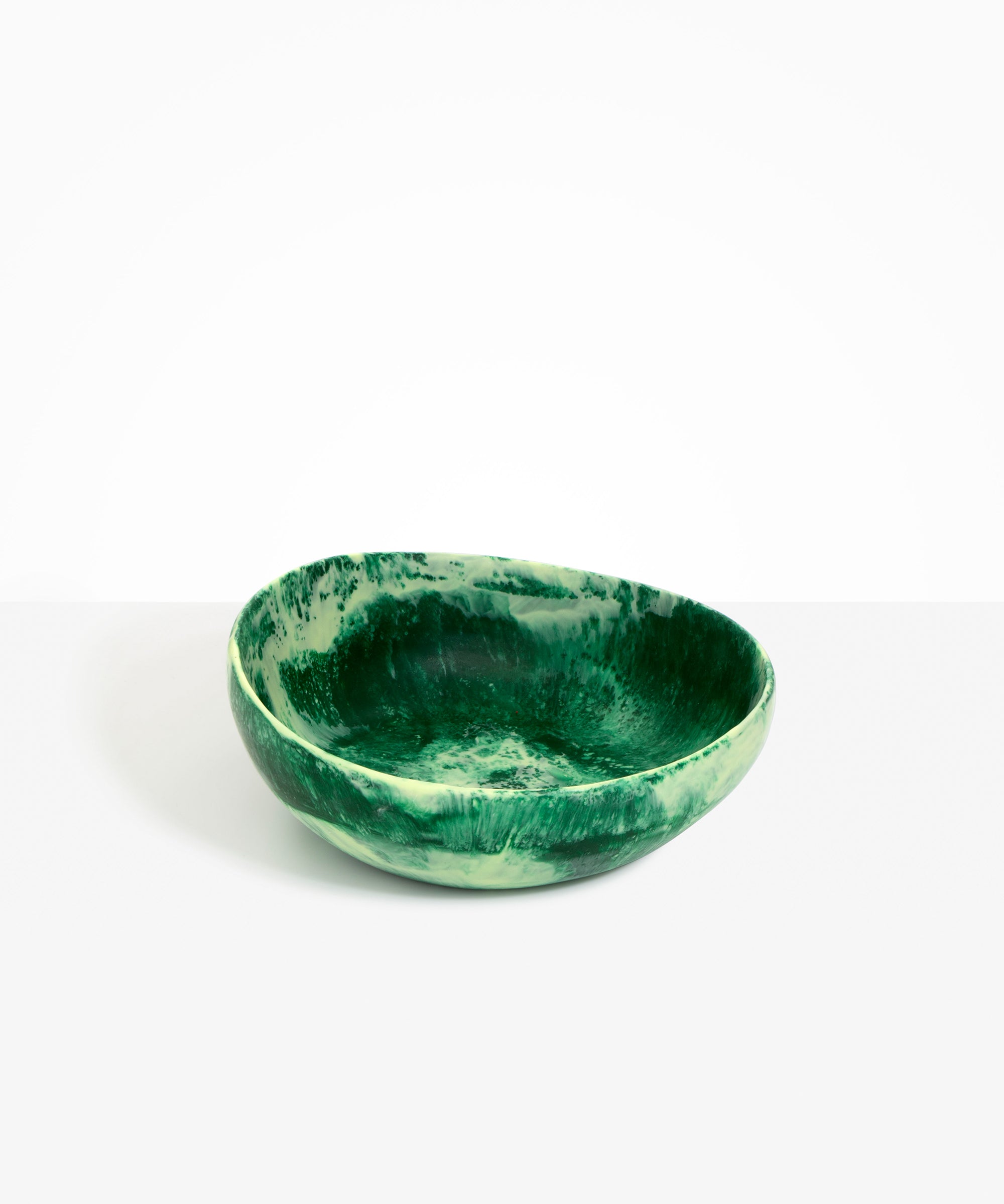 Dinosaur Designs Flow Salad Bowl in Grass color resin