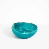 Dinosaur Designs Flow Salad Bowl in Lagoon color resin