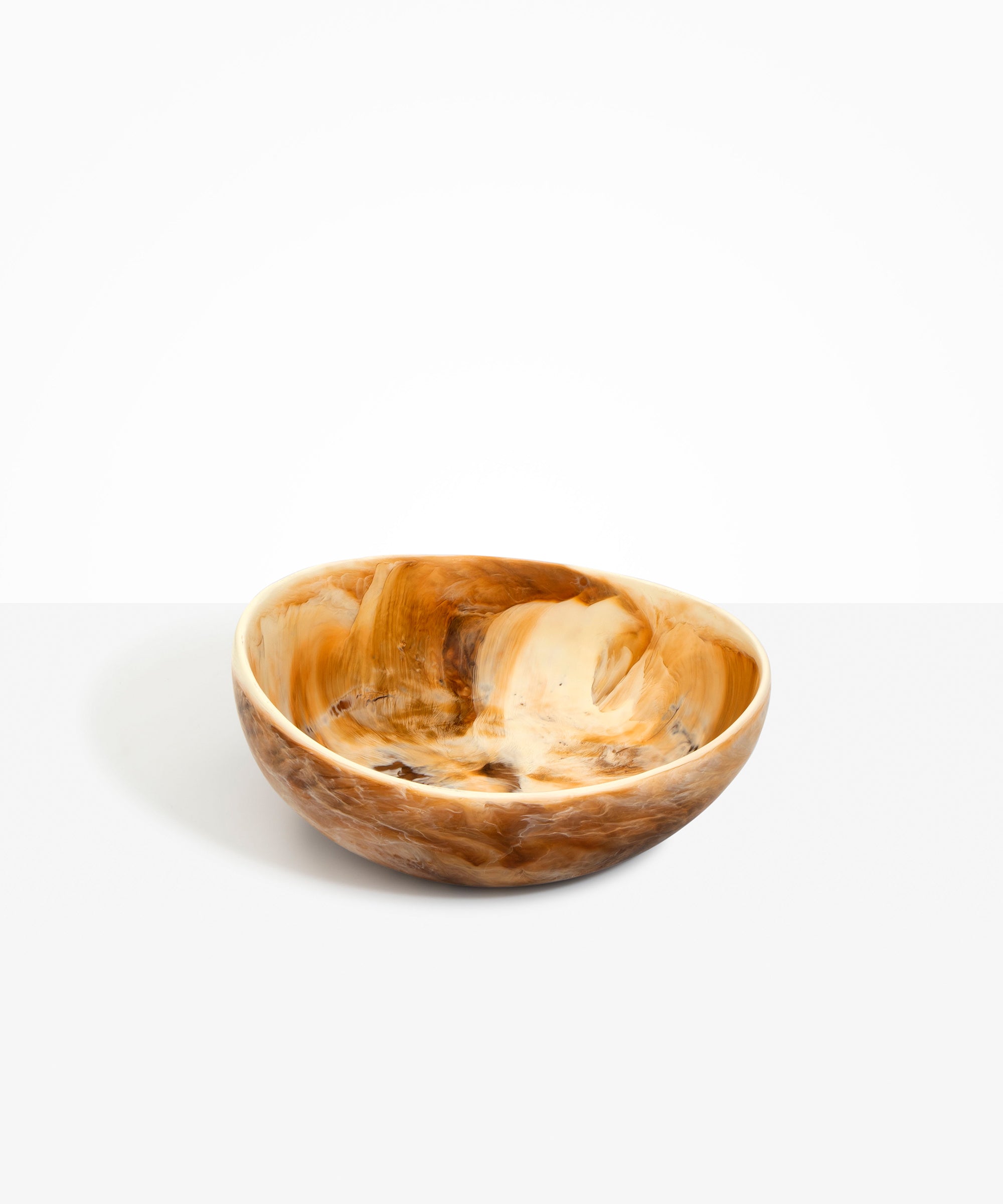 Dinosaur Designs Flow Salad Bowl in Light Horn color resin
