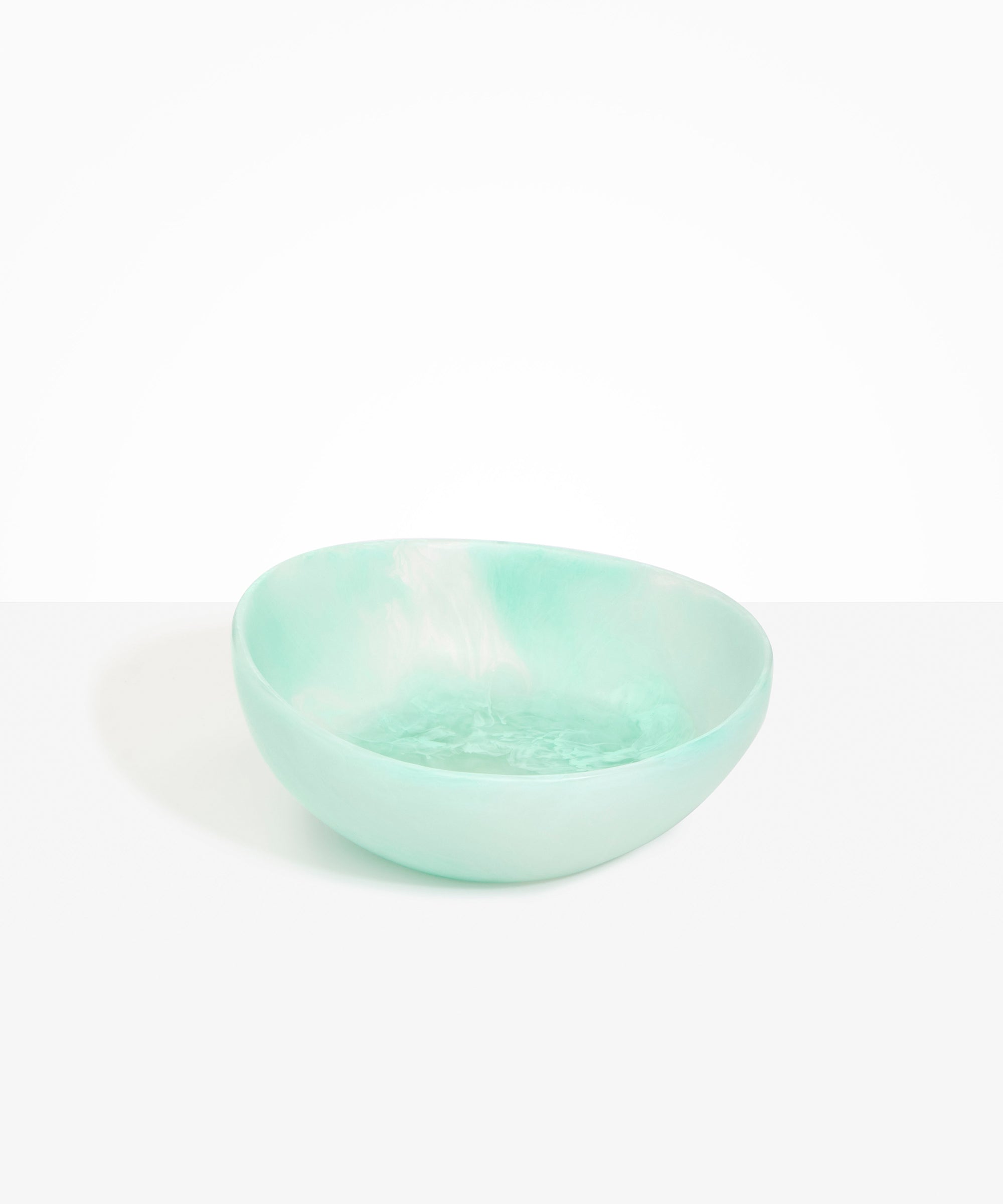Dinosaur Designs Flow Salad Bowl in Mint color resin