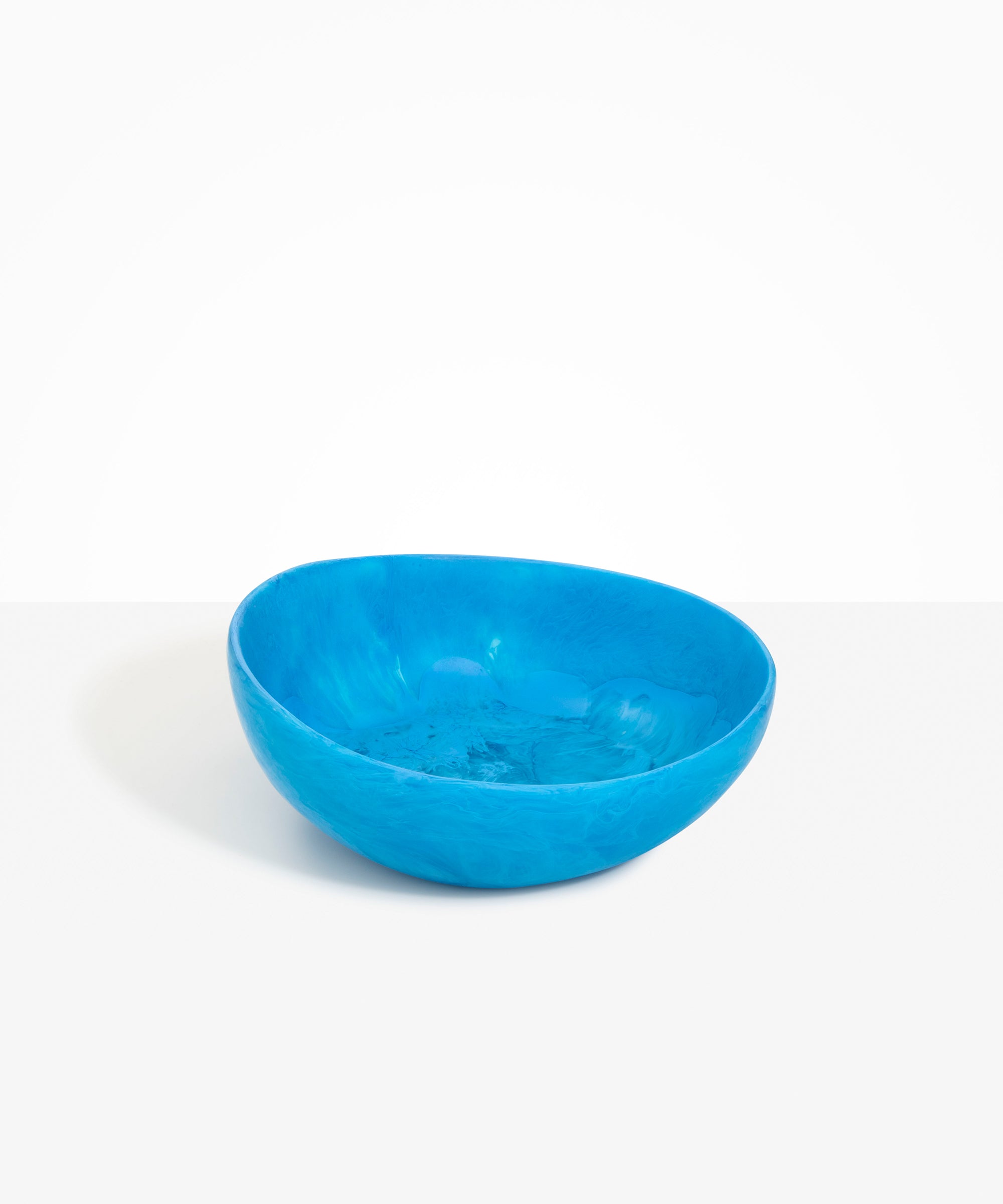 Dinosaur Designs Flow Salad Bowl in Sky color resin