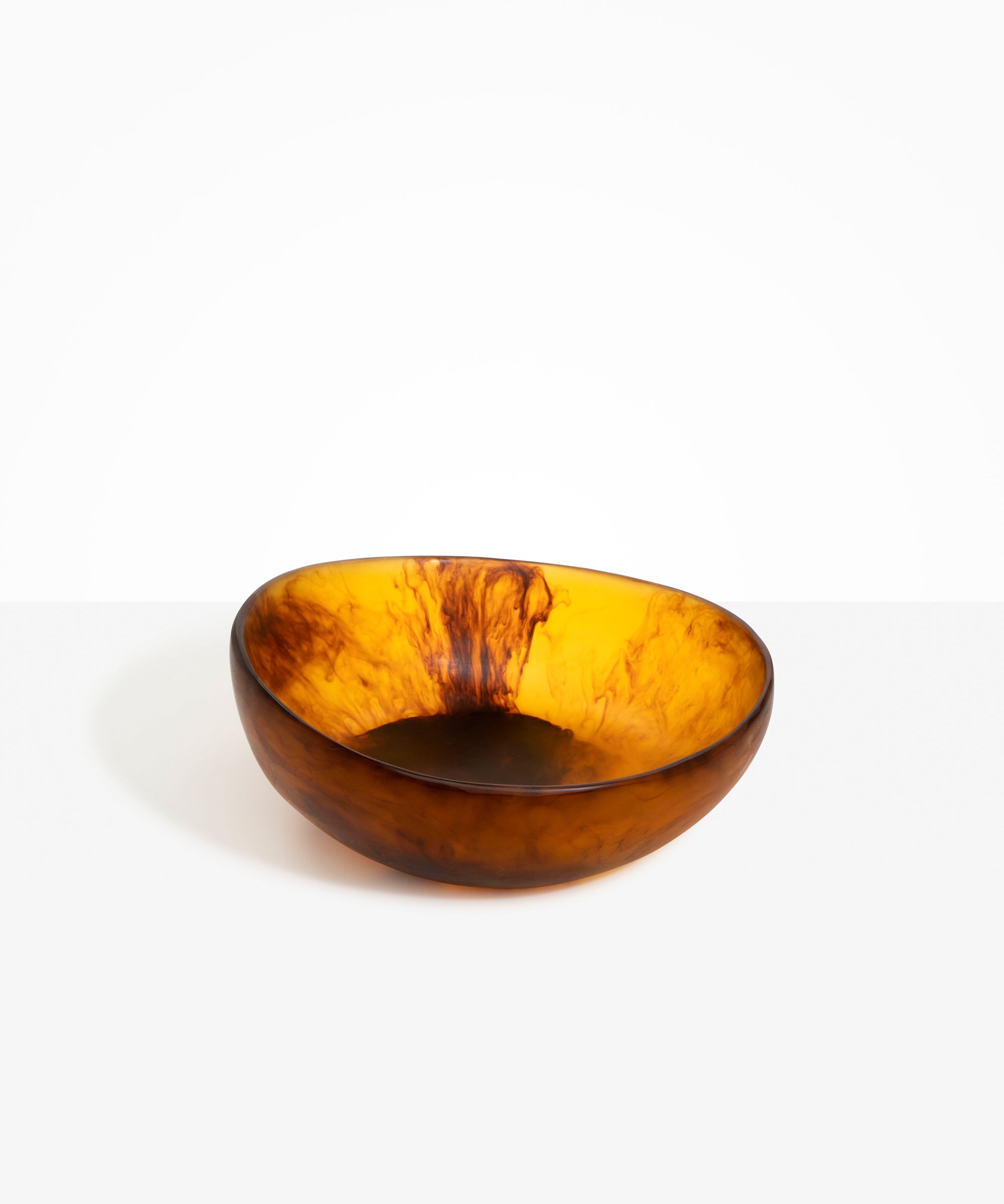 Dinosaur Designs Flow Salad Bowl in Tortoise color resin