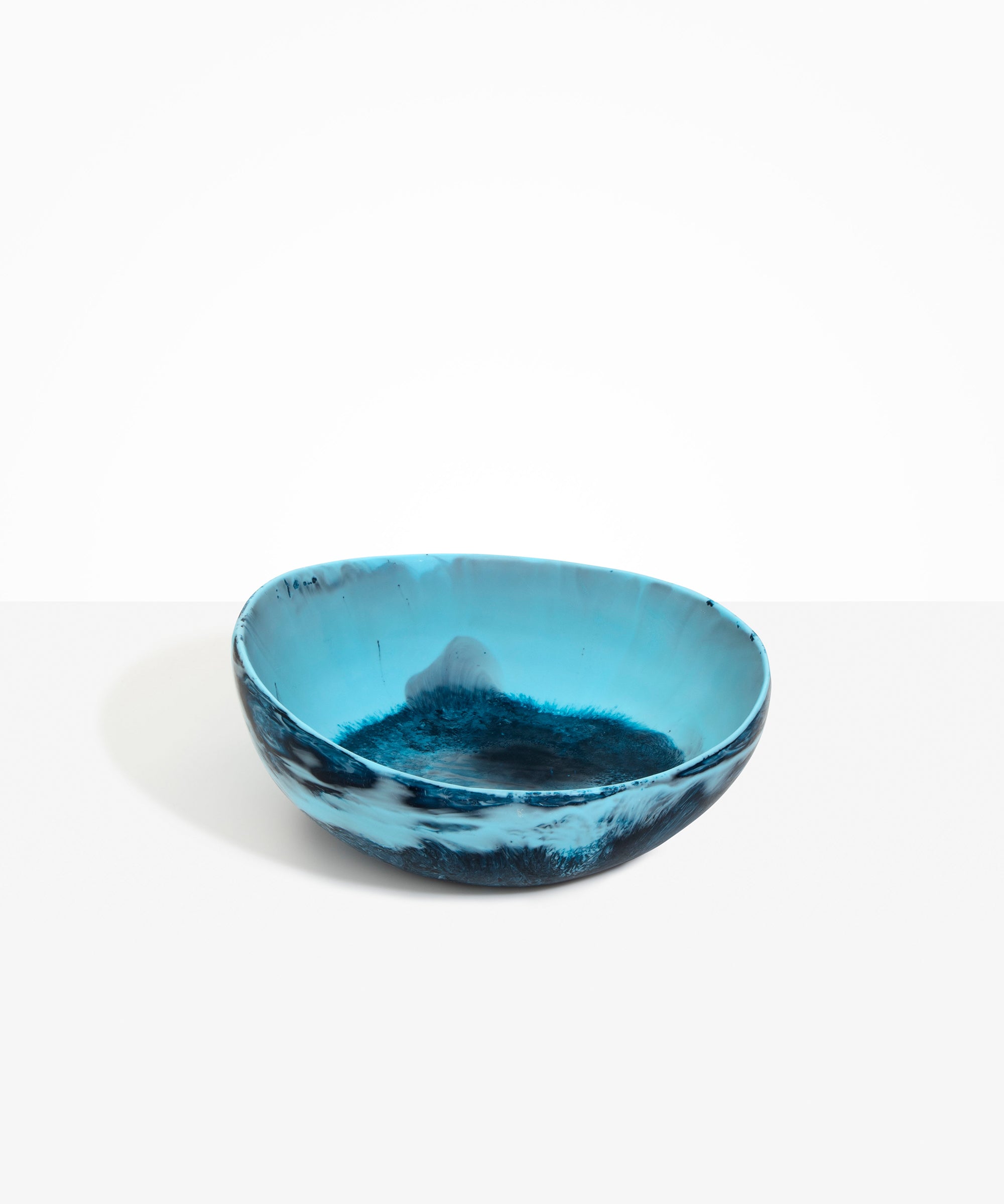 Dinosaur Designs Flow Salad Bowl in Water color resin