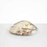 Dinosaur Designs Large Leaf Bowl in Cappuccino color resin
