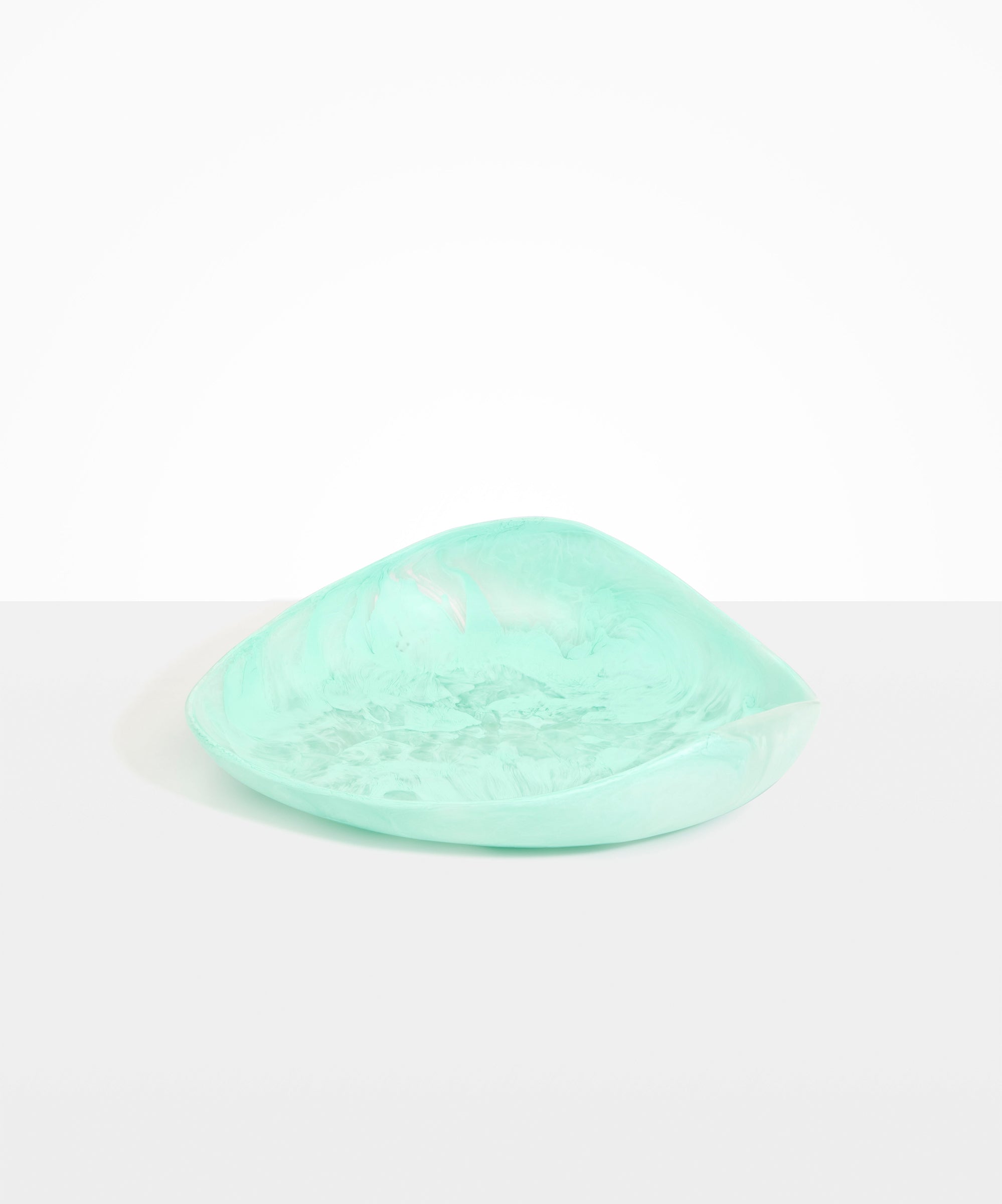 Dinosaur Designs Large Leaf Bowl in Mint color resin