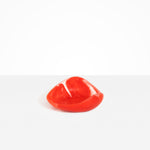 Dinosaur Designs Small Leaf Bowl in Poppy color resin
