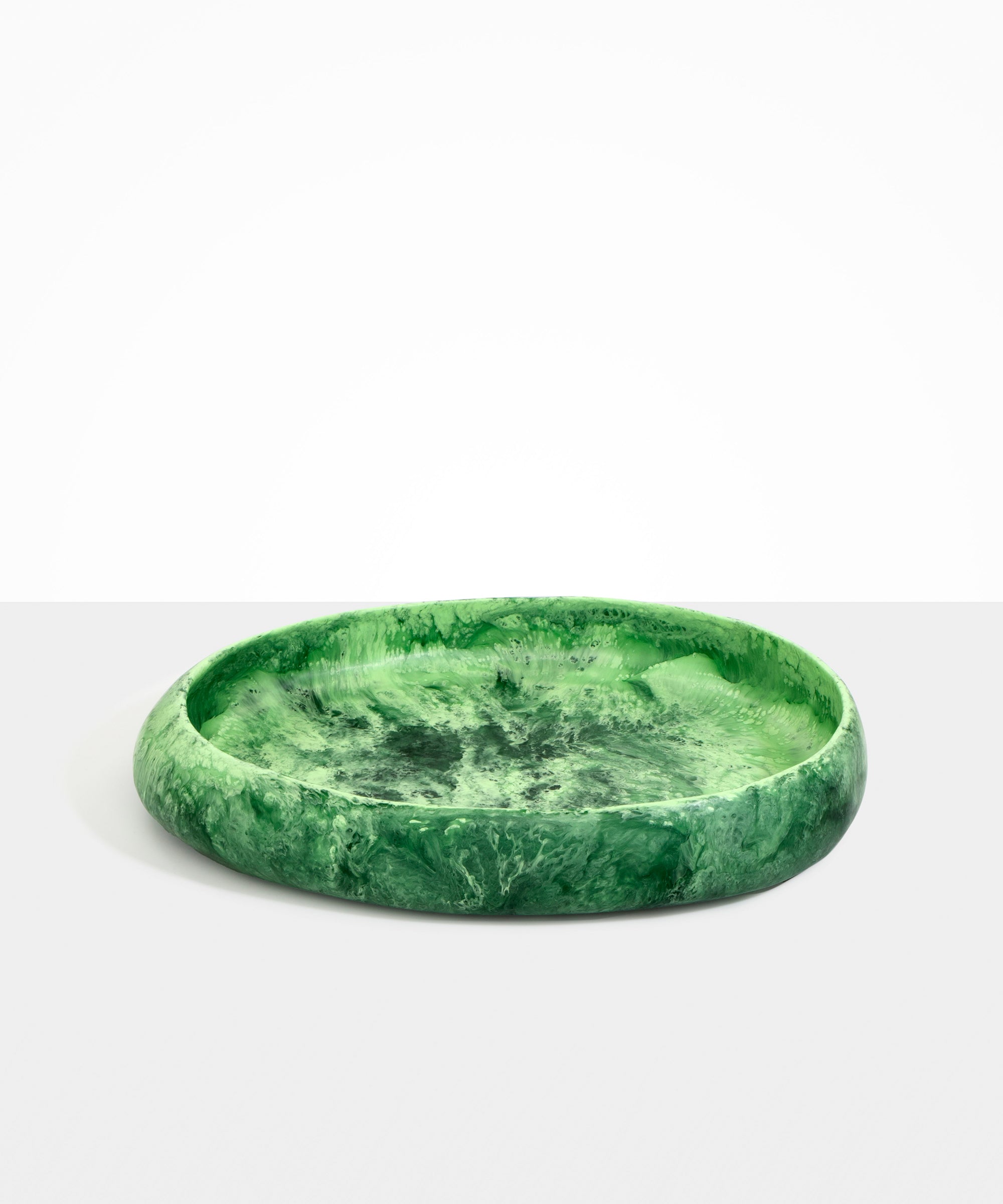 Dinosaur Designs Large Rock Bowl in Moss color resin