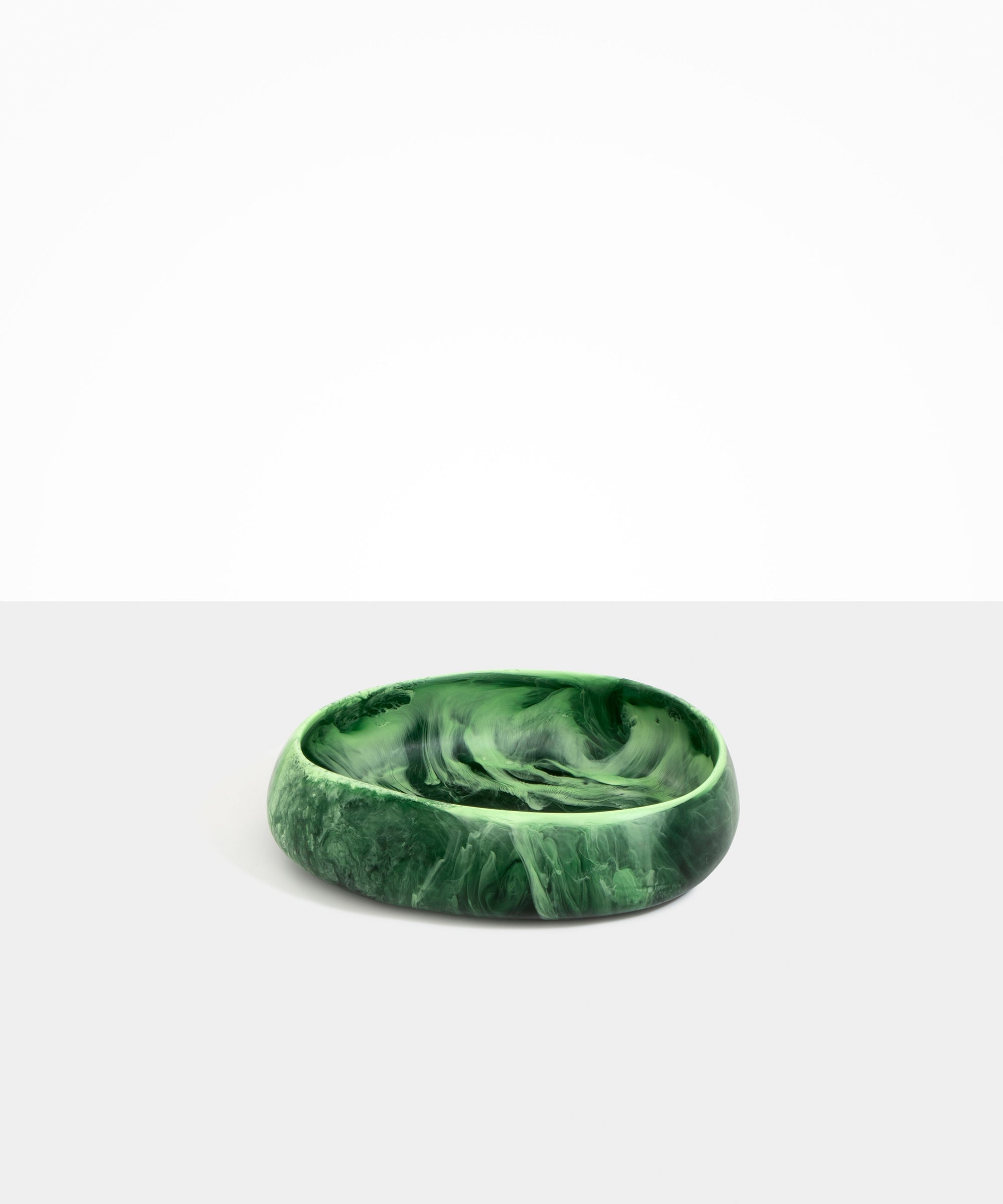 Dinosaur Designs Medium Rock Bowl in Moss color resin