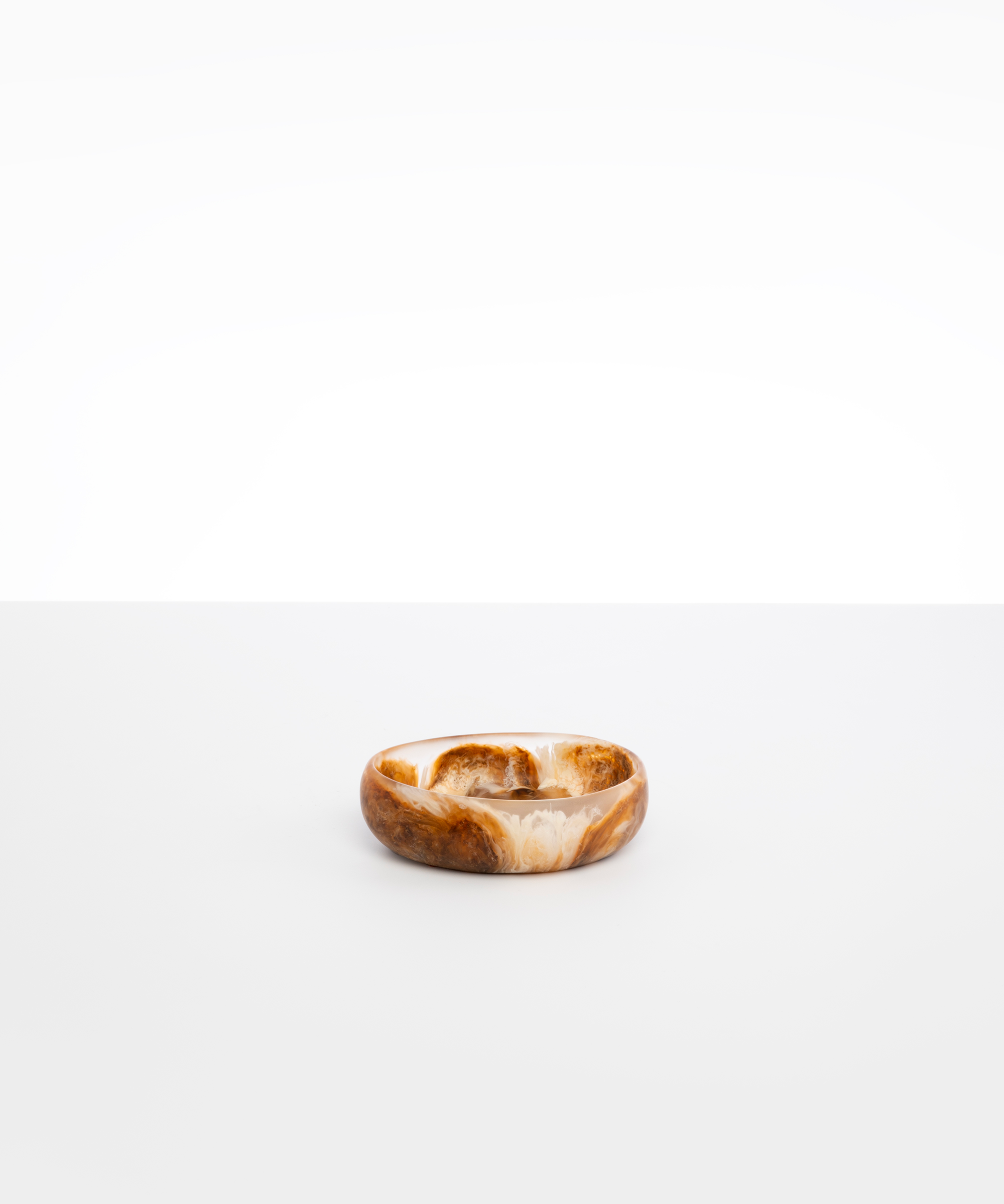 Dinosaur Designs Small Rock Bowl in Light Horn color resin