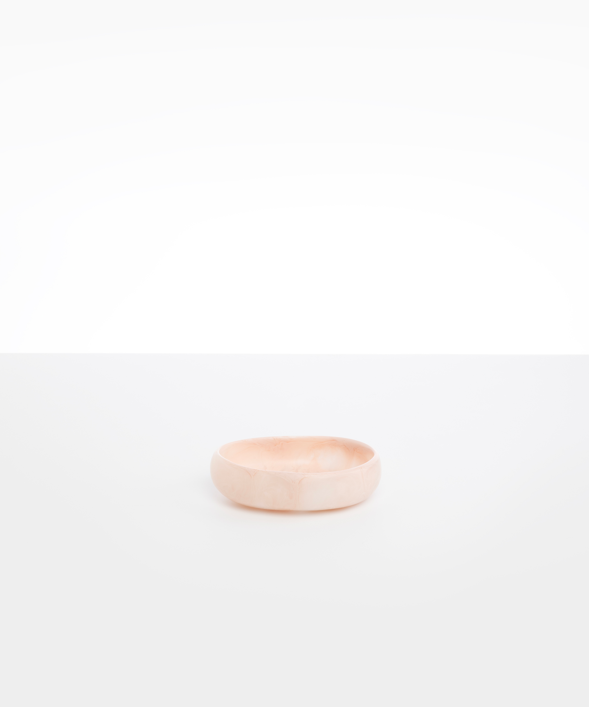 Dinosaur Designs Small Rock Bowl in Rose Swirl color resin