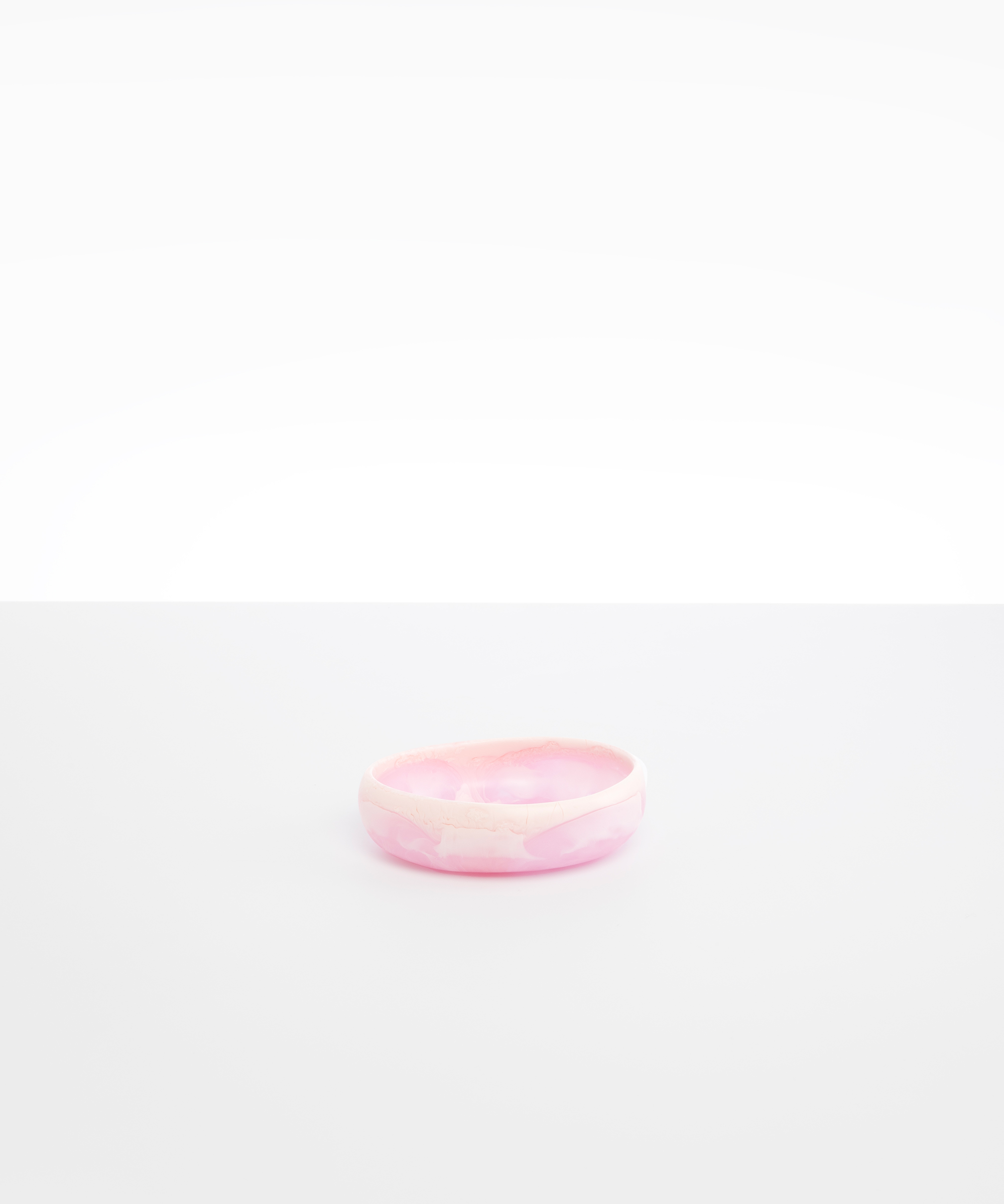 Dinosaur Designs Small Rock Bowl in Shell Pink color resin