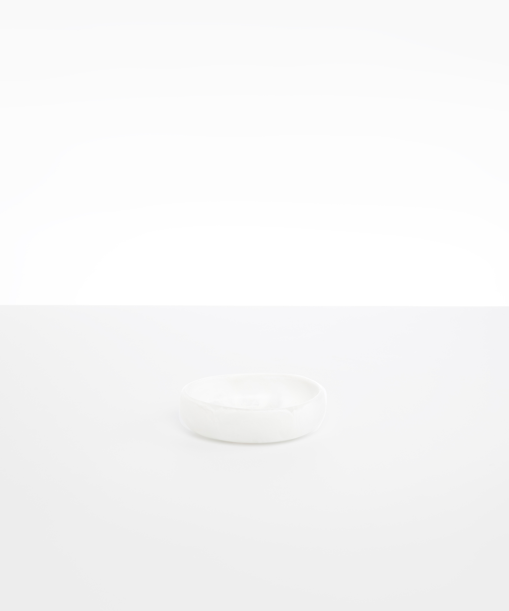 Dinosaur Designs Small Rock Bowl in Snow Swirl color resin