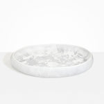 Dinosaur Designs Extra Large Rock Bowl in Snow Swirl color resin