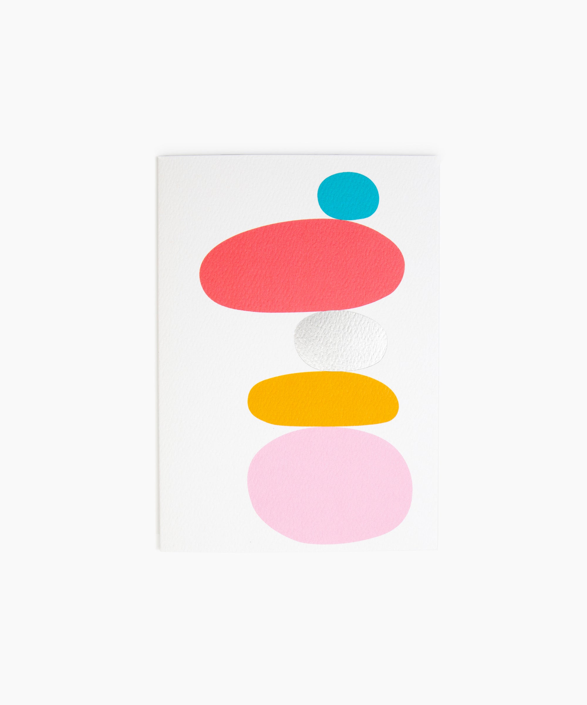 Dinosaur Designs Pebbles Greeting Card in Multi Bright color resin
