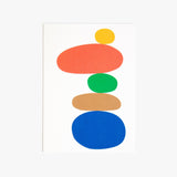 Dinosaur Designs Pebbles Greeting Card in Wildflower color resin