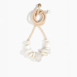 Dinosaur Designs Drift Choker in Snow Swirl color resin with Brushed Nano-Coated Brass Material