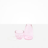 Dinosaur Designs Glass Pebble Carafe in Pink color resin
