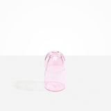 Dinosaur Designs colored Glass Pebble Carafe cup and jug set in transparent pink.
