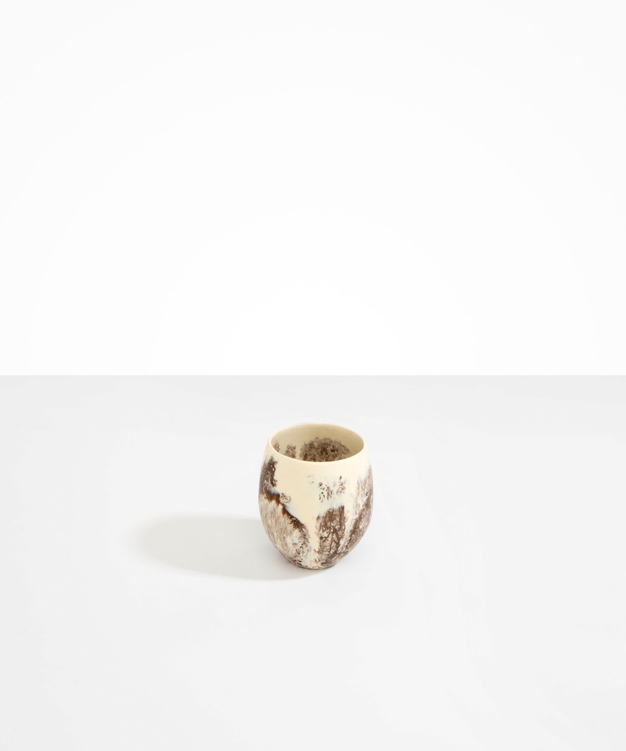 Dinosaur Designs Large Rock Cup in Cappuccino color resin