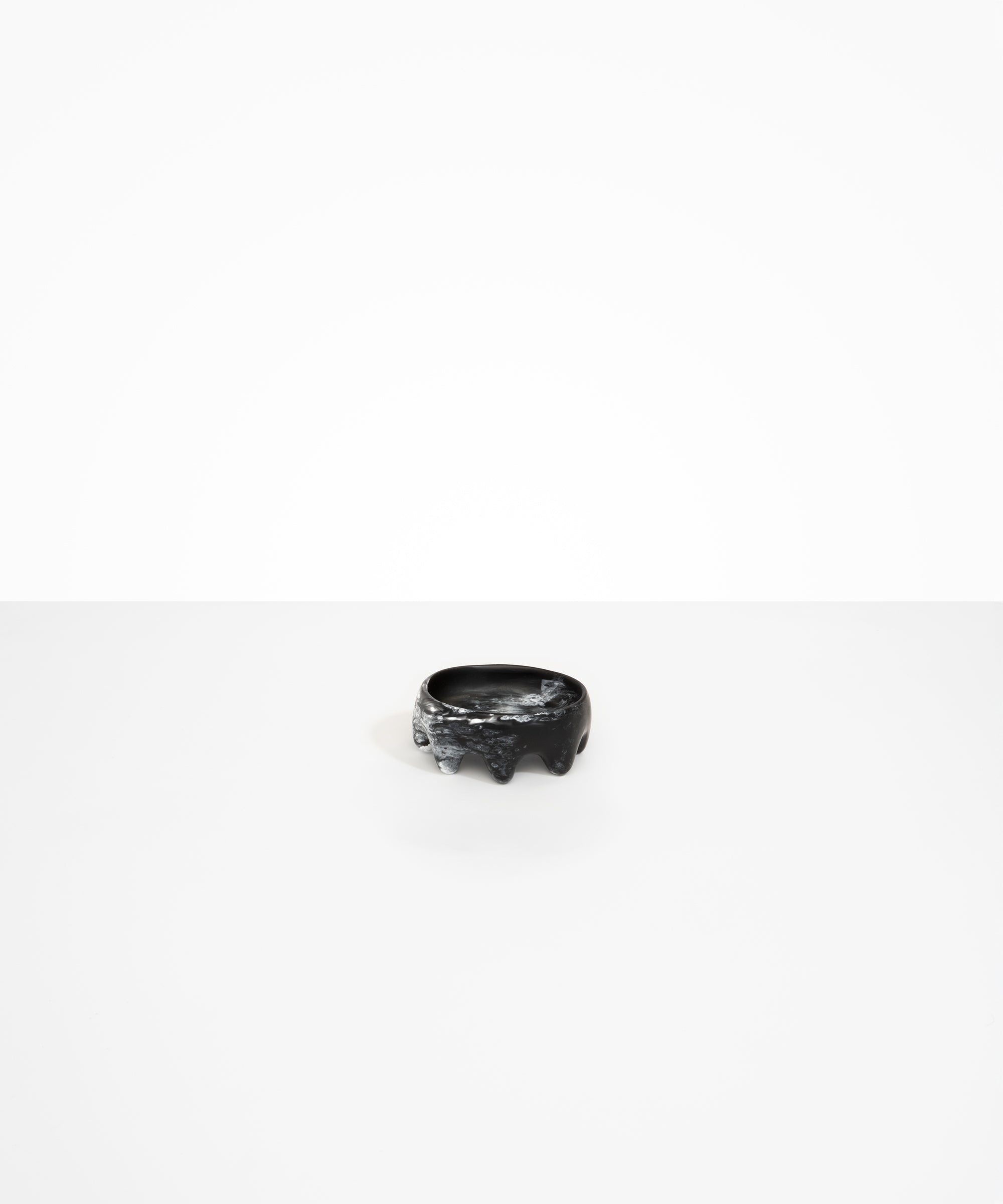Dinosaur Designs Crown Dish in Black Marble color resin