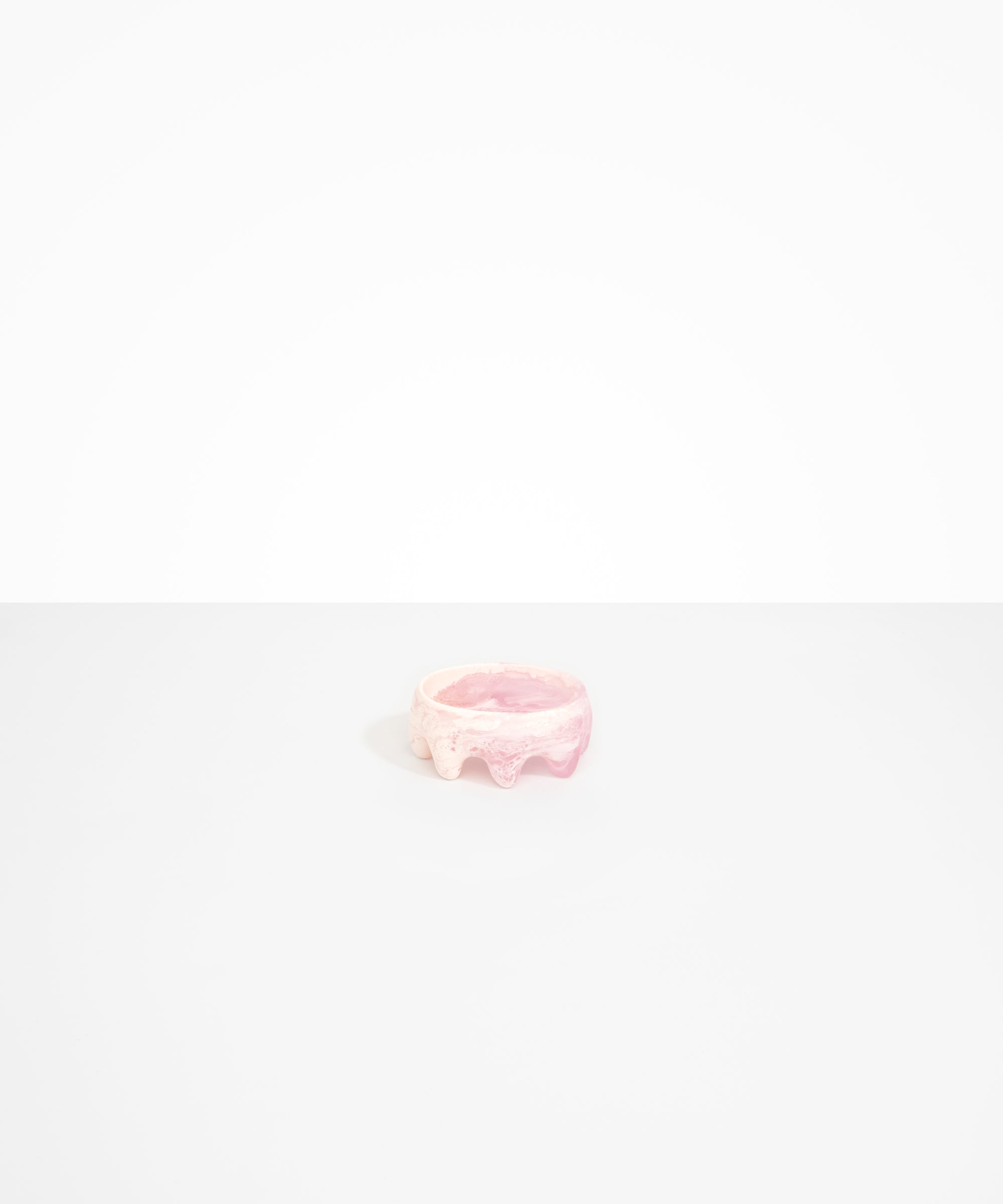 Dinosaur Designs Crown Dish in Shell Pink color resin