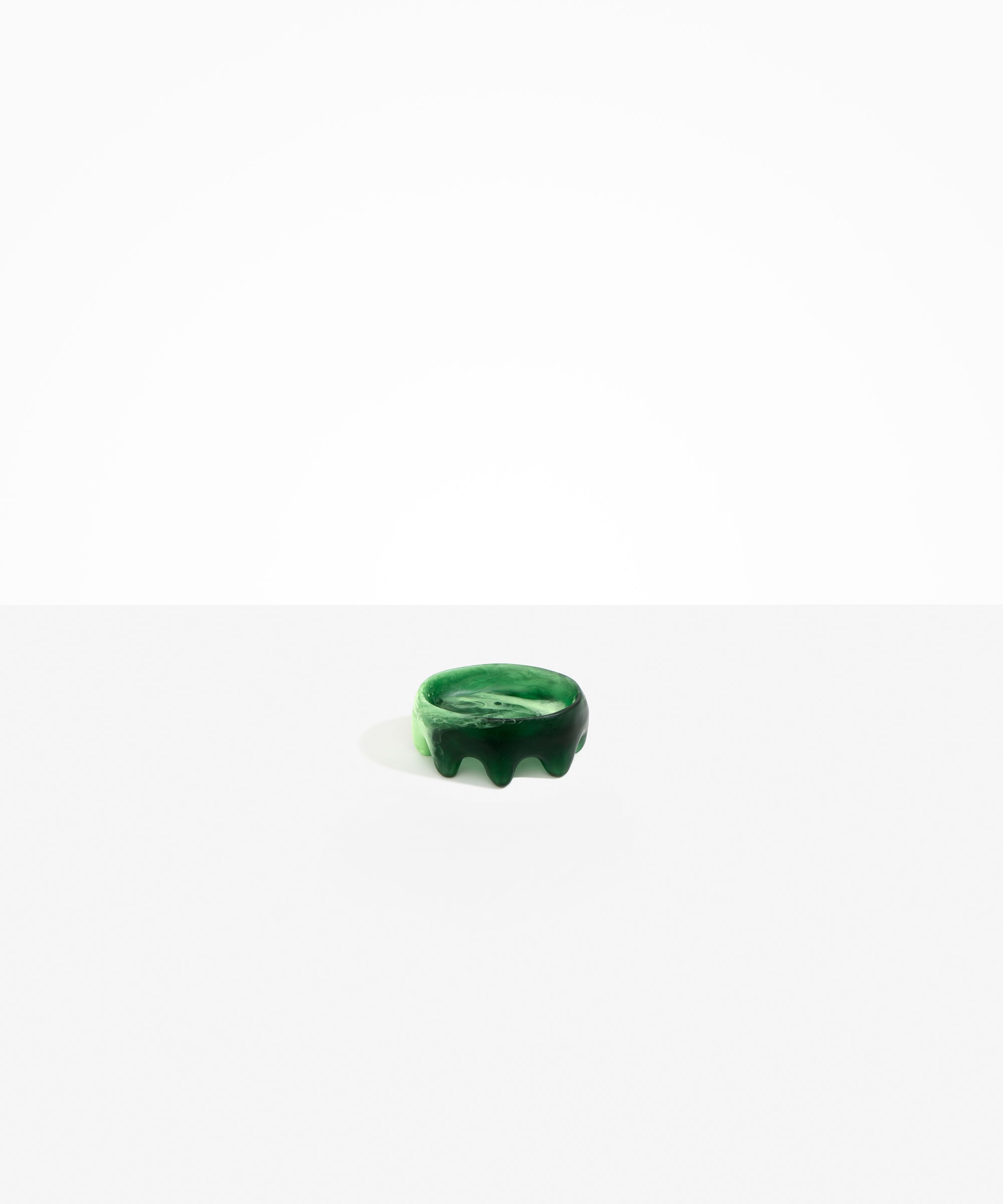 Dinosaur Designs Crown Dish in Moss color resin
