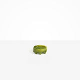 Dinosaur Designs Crown Dish in Olive color resin